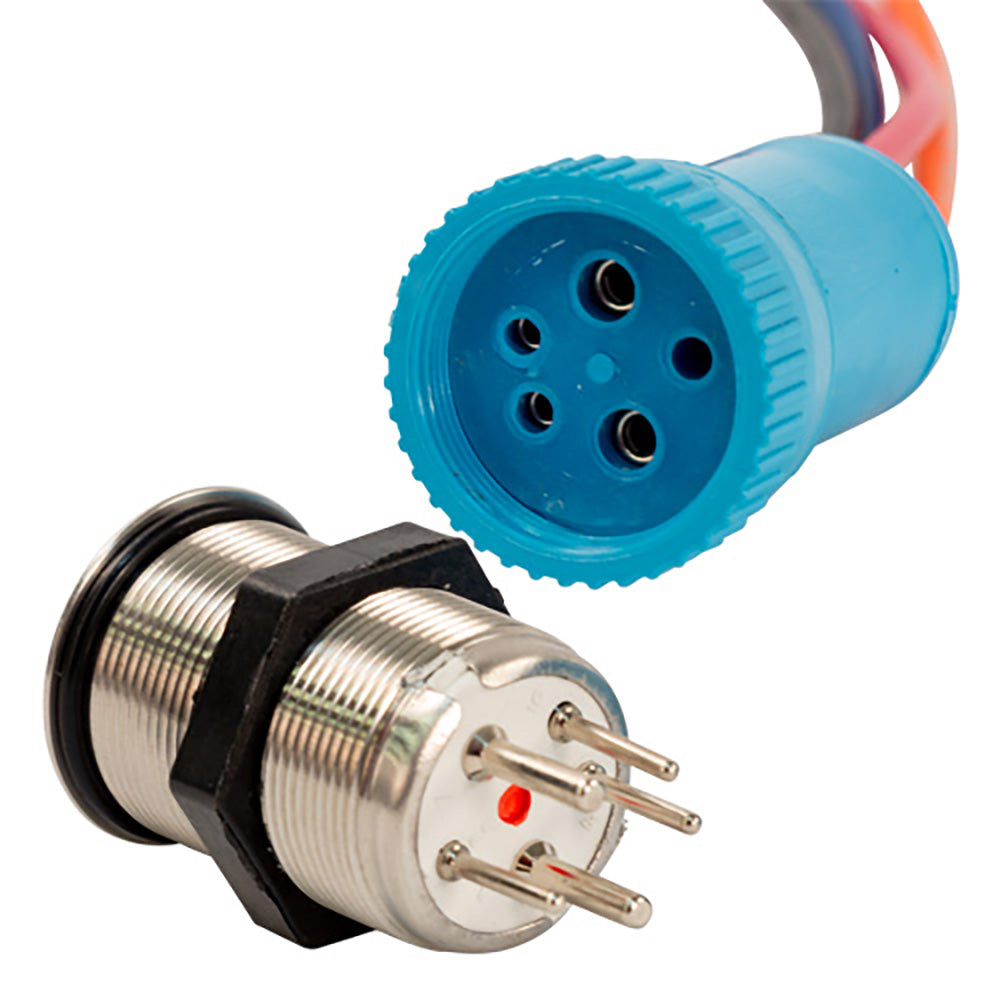 Bluewater 22mm Push Button Switch OffOn Contact BlueRed LED 4 Lead 905911134